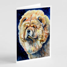 Load image into Gallery viewer, Chow Chow Greeting Cards -  Blank Note Cards – 8-Pack of Artist-Designed Cards with Envelopes