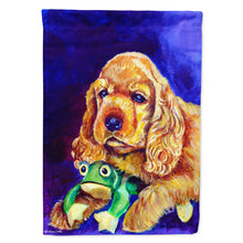 Load image into Gallery viewer, Cocker Spaniel with Frog Flag Canvas House Size 7342CHF