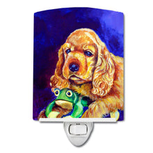 Load image into Gallery viewer, Cocker Spaniel with Frog Ceramic Night Light 7342CNL