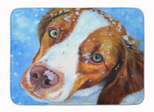 Load image into Gallery viewer, Snow Baby Brittany Spaniel Machine Washable Memory Foam Mat 7348RUG