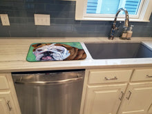 Load image into Gallery viewer, Admiral the English Bulldog Dish Drying Mat – Absorbent, Artistic Kitchen Essentials 7349DDM