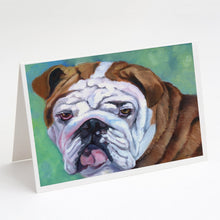 Load image into Gallery viewer, Admiral the English Bulldog Greeting Cards -  Blank Note Cards – 8-Pack of Artist-Designed Cards with Envelopes