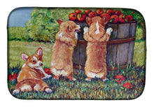 Load image into Gallery viewer, Apple Helper Corgis Dish Drying Mat – Absorbent, Artistic Kitchen Essentials 7351DDM