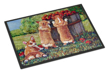 Load image into Gallery viewer, Apple Helper Corgis Doormat - 24x36 Decorative Floor Mat – Indoor/Outdoor Rug