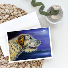 Load image into Gallery viewer, Irish Wolfhound Looking Greeting Cards -  Blank Note Cards – 8-Pack of Artist-Designed Cards with Envelopes