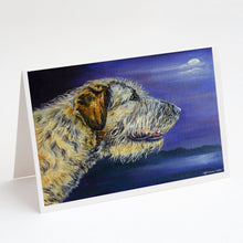 Load image into Gallery viewer, Irish Wolfhound Looking Greeting Cards -  Blank Note Cards – 8-Pack of Artist-Designed Cards with Envelopes