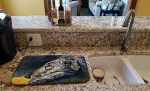 Load image into Gallery viewer, Irish Wolfhound Sleeper Dish Drying Mat – Absorbent, Artistic Kitchen Essentials 7353DDM
