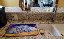 Load image into Gallery viewer, Weimaraner Snuggle Bunny Dish Drying Mat – Absorbent, Artistic Kitchen Essentials 7354DDM