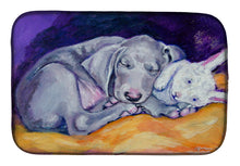 Load image into Gallery viewer, Weimaraner Snuggle Bunny Dish Drying Mat – Absorbent, Artistic Kitchen Essentials 7354DDM