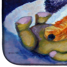 Load image into Gallery viewer, Fox Terrier and Teddy Bear Dish Drying Mat – Absorbent, Artistic Kitchen Essentials 7355DDM