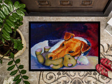 Load image into Gallery viewer, Fox Terrier and Teddy Bear Doormat - 24x36 Decorative Floor Mat – Indoor/Outdoor Rug
