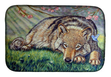Load image into Gallery viewer, Wolf and Hummingbird Dish Drying Mat – Absorbent, Artistic Kitchen Essentials 7356DDM