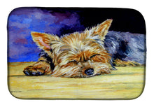 Load image into Gallery viewer, Yorkie Taking a Nap Dish Drying Mat – Absorbent, Artistic Kitchen Essentials 7357DDM