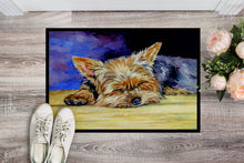 Load image into Gallery viewer, Yorkie Taking a Nap Doormat - 18x27 Decorative Floor Mat – Indoor/Outdoor Rug with Artistic Flair 7357MAT
