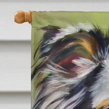 Load image into Gallery viewer, Australian Shepherd Blue Eyes Flag Canvas House Size 7358CHF
