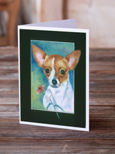 Load image into Gallery viewer, Chihuahua and Daisy Greeting Cards -  Blank Note Cards – 8-Pack of Artist-Designed Cards with Envelopes