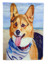 Load image into Gallery viewer, Corgi Beach Bandana Garden Flag – Decorative Outdoor Yard Flag 7363GF