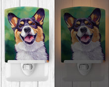 Load image into Gallery viewer, Tricolor Pembroke Corgi Ceramic Night Light 7364CNL