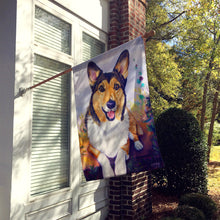 Load image into Gallery viewer, Pembroke Corgi Waiting Flag Canvas House Size 7365CHF