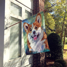 Load image into Gallery viewer, Pembroke Corgi Happy Face Flag Canvas House Size 7366CHF