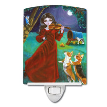Load image into Gallery viewer, Fairy Moon Dance with Corgi Ceramic Night Light 7376CNL