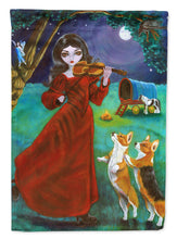 Load image into Gallery viewer, Fairy Moon Dance with Corgi Garden Flag – Decorative Outdoor Yard Flag 7376GF