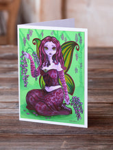 Load image into Gallery viewer, Fairy Lady Wisteria Greeting Cards -  Blank Note Cards – 8-Pack of Artist-Designed Cards with Envelopes