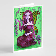 Load image into Gallery viewer, Fairy Lady Wisteria Greeting Cards -  Blank Note Cards – 8-Pack of Artist-Designed Cards with Envelopes