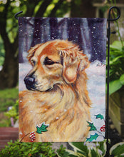 Load image into Gallery viewer, Golden Retriver Holly Garden Flag – Decorative Outdoor Yard Flag 7381GF