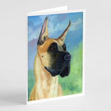 Load image into Gallery viewer, Great Dane Apollo the Great Greeting Cards -  Blank Note Cards – 8-Pack of Artist-Designed Cards with Envelopes