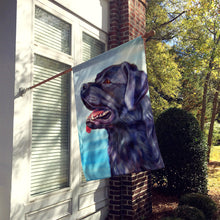 Load image into Gallery viewer, Black Labrador Retriever Flag Canvas House Size 7389CHF