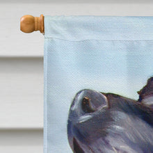 Load image into Gallery viewer, Black Labrador Retriever Flag Canvas House Size 7389CHF