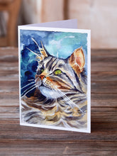 Load image into Gallery viewer, Maine Coon Sissy Greeting Cards -  Blank Note Cards – 8-Pack of Artist-Designed Cards with Envelopes