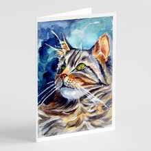 Load image into Gallery viewer, Maine Coon Sissy Greeting Cards -  Blank Note Cards – 8-Pack of Artist-Designed Cards with Envelopes