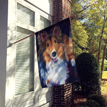 Load image into Gallery viewer, Sheltie Stand Off Flag Canvas House Size 7394CHF
