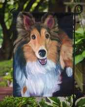Load image into Gallery viewer, Sheltie Stand Off Garden Flag – Decorative Outdoor Yard Flag 7394GF
