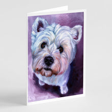 Load image into Gallery viewer, Whatsup Westie Greeting Cards -  Blank Note Cards – 8-Pack of Artist-Designed Cards with Envelopes