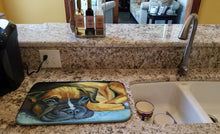Load image into Gallery viewer, Boxer Pup Dish Drying Mat – Absorbent, Artistic Kitchen Essentials 7401DDM