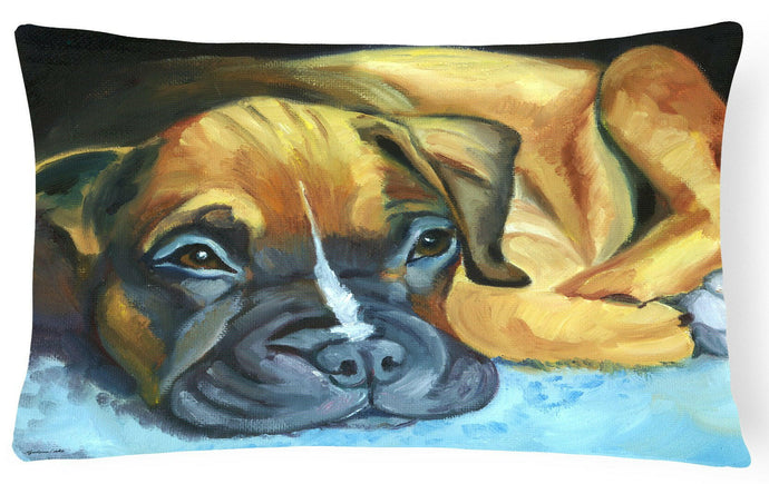 Boxer Pup Fabric Decorative Pillow 7401PW1216