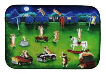 Load image into Gallery viewer, Corgi Backyard Circus Dish Drying Mat – Absorbent, Artistic Kitchen Essentials 7403DDM