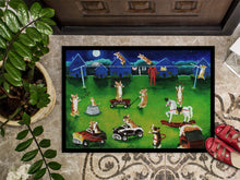 Load image into Gallery viewer, Corgi Backyard Circus Doormat - 24x36 Decorative Floor Mat – Indoor/Outdoor Rug