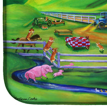 Load image into Gallery viewer, Corgi Barn Dance Dish Drying Mat – Absorbent, Artistic Kitchen Essentials 7404DDM
