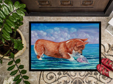 Load image into Gallery viewer, Corgi Sea Shell Find Doormat - 24x36 Decorative Floor Mat – Indoor/Outdoor Rug