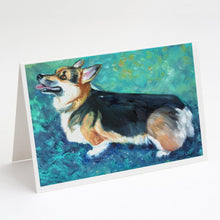 Load image into Gallery viewer, Corgi Pembroke Greeting Cards -  Blank Note Cards – 8-Pack of Artist-Designed Cards with Envelopes