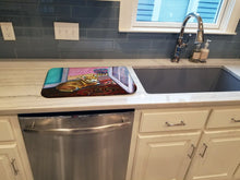 Load image into Gallery viewer, Corgi Watching from the Door Dish Drying Mat – Absorbent, Artistic Kitchen Essentials 7410DDM