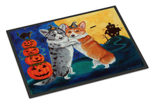Load image into Gallery viewer, Corgi Halloween Scare Doormat - 24x36 Decorative Floor Mat – Indoor/Outdoor Rug