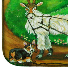Load image into Gallery viewer, Corgi Pumpkin Ride with Goat Dish Drying Mat – Absorbent, Artistic Kitchen Essentials 7414DDM