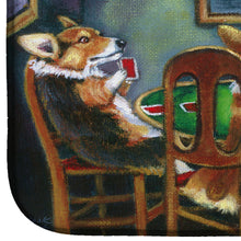 Load image into Gallery viewer, Corgi Playing Poker Dish Drying Mat – Absorbent, Artistic Kitchen Essentials 7416DDM