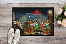 Load image into Gallery viewer, Corgi Playing Poker Doormat - 24x36 Decorative Floor Mat – Indoor/Outdoor Rug
