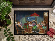Load image into Gallery viewer, Corgi Playing Poker Doormat - 24x36 Decorative Floor Mat – Indoor/Outdoor Rug